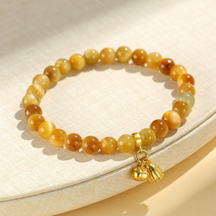 Buddha Stones Tiger Eye Fu Character Bamboo Koi Fish Lotus Om Mani Padme Hum Protection Bracelet - image 6