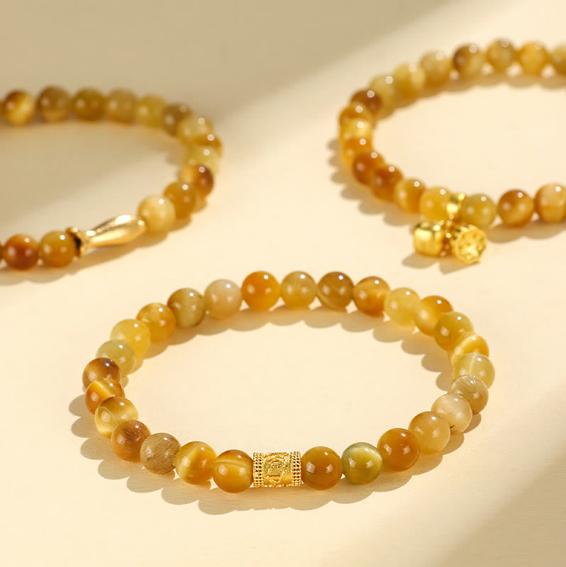 Buddha Stones Tiger Eye Fu Character Bamboo Koi Fish Lotus Om Mani Padme Hum Protection Bracelet - image 16