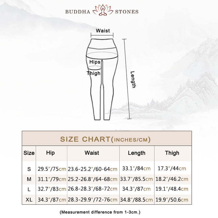 Buddha Stones Simple Leaves Print Sports Fitness Leggings Women's Yoga Pants - image 5