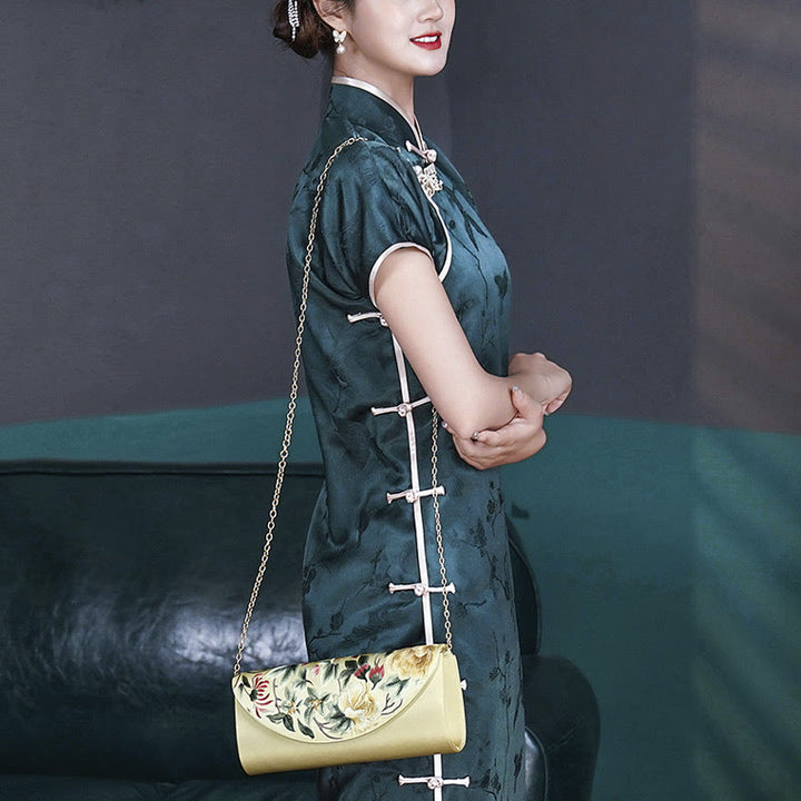 Buddha Stones Su Embroidery Wedding Shopping Purse Handbag Crossbody Bag - image 6