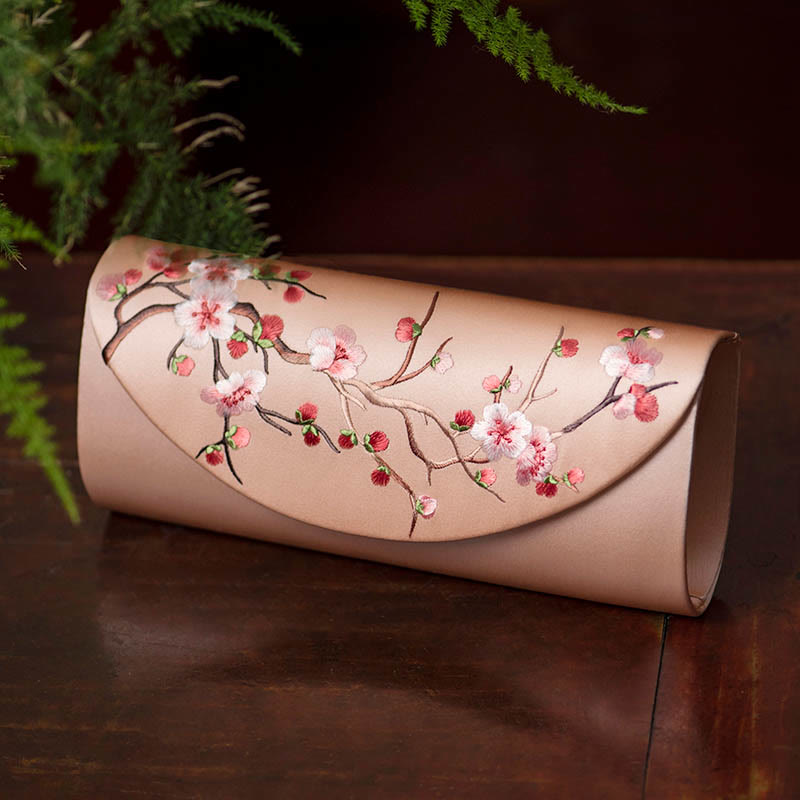 Buddha Stones Plum Bossom Tulip Su Embroidery Wedding Shopping Purse Handbag Crossbody Bag - Pink (Plum Blossom) 24*5.5*11cm - image 8
