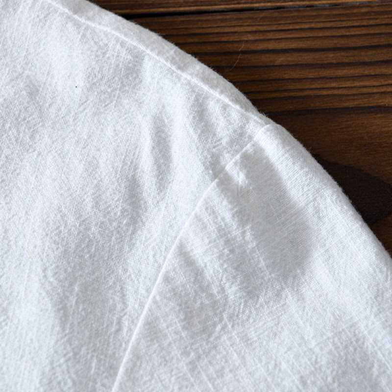 Buddha Stones Frog-Button Chinese Tang Suit Cotton Linen Men Jacket Shirt With Pockets - image 10