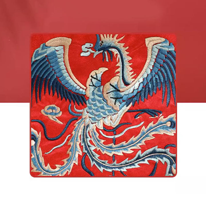 Buddha Stones Mythical Beast Phoenix Dragon Qilin Su Embroidery Ticket Folder Storage Journey Shopping Purse Handbag  - image 9