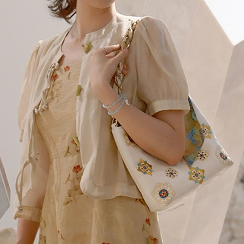 Buddha Stones Satin Su Embroidery Journey Shopping Shoulder Bag Handbag Crossbody Bag - image 25