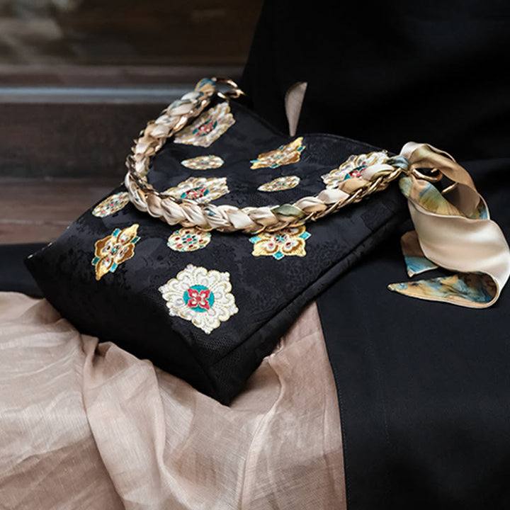 Buddha Stones Satin Su Embroidery Journey Shopping Shoulder Bag Handbag Crossbody Bag - image 17