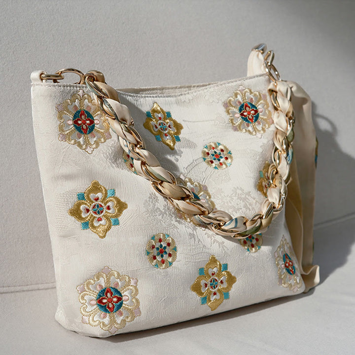 Buddha Stones Satin Su Embroidery Journey Shopping Shoulder Bag Handbag Crossbody Bag - image 22