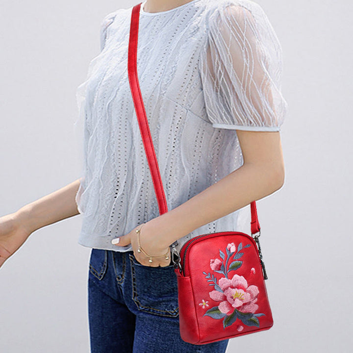 Buddha Stones Lotus Su Embroidery Journey Shopping Purse Shoulder Bag Crossbody Bag - image 23