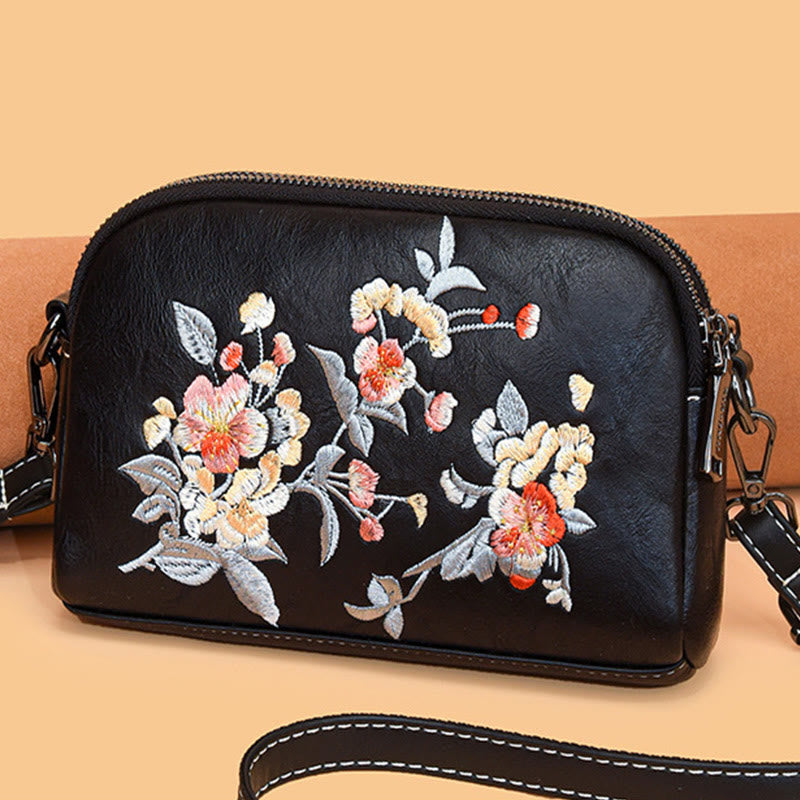Buddha Stones Peony Pomegranate Flowers Su Embroidery Journey Shopping Purse Shoulder Bag Crossbody Bag - image 11