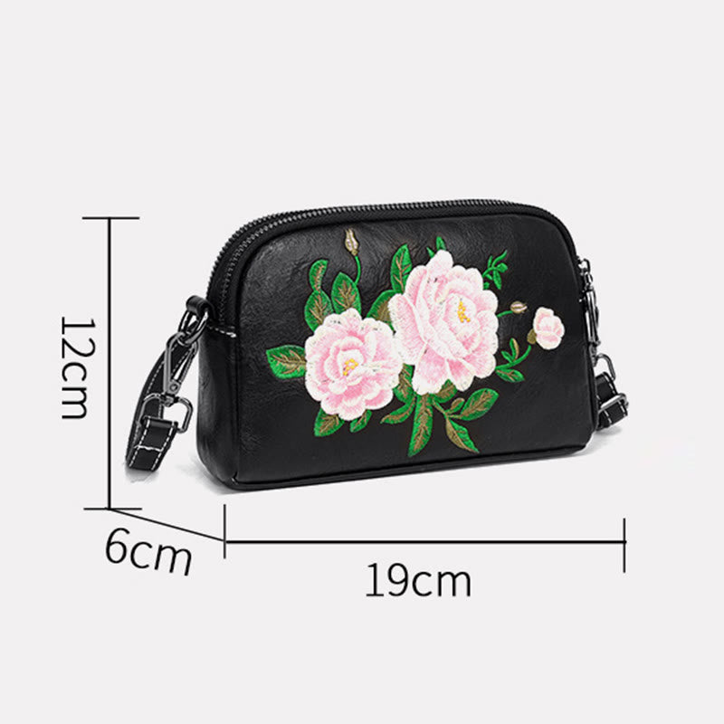 Buddha Stones Peony Pomegranate Flowers Su Embroidery Journey Shopping Purse Shoulder Bag Crossbody Bag - image 7
