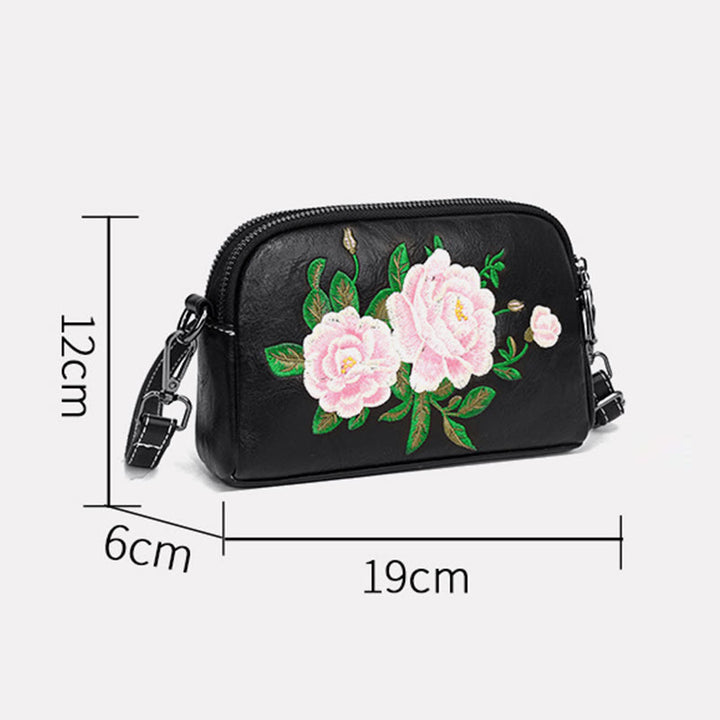 Buddha Stones Peony Pomegranate Flowers Su Embroidery Journey Shopping Purse Shoulder Bag Crossbody Bag - image 7
