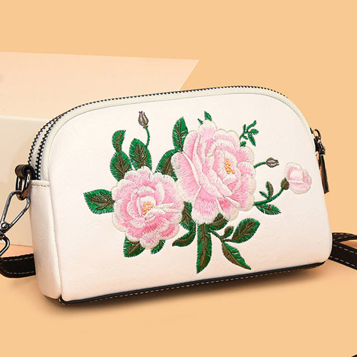 Buddha Stones Peony Pomegranate Flowers Su Embroidery Journey Shopping Purse Shoulder Bag Crossbody Bag - image 22