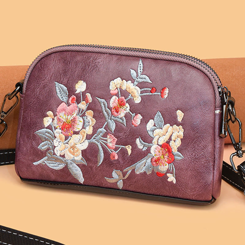 Buddha Stones Peony Pomegranate Flowers Su Embroidery Journey Shopping Purse Shoulder Bag Crossbody Bag - image 14