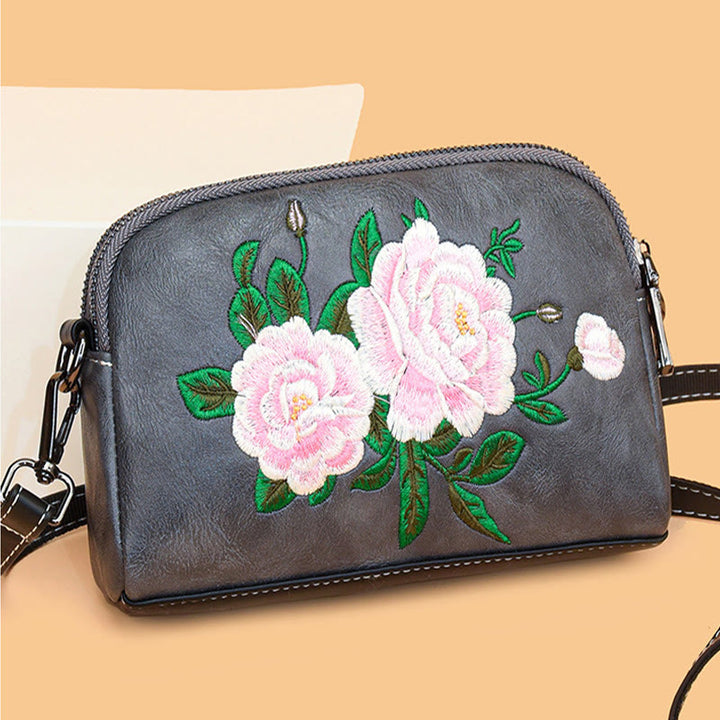 Buddha Stones Peony Pomegranate Flowers Su Embroidery Journey Shopping Purse Shoulder Bag Crossbody Bag - image 28