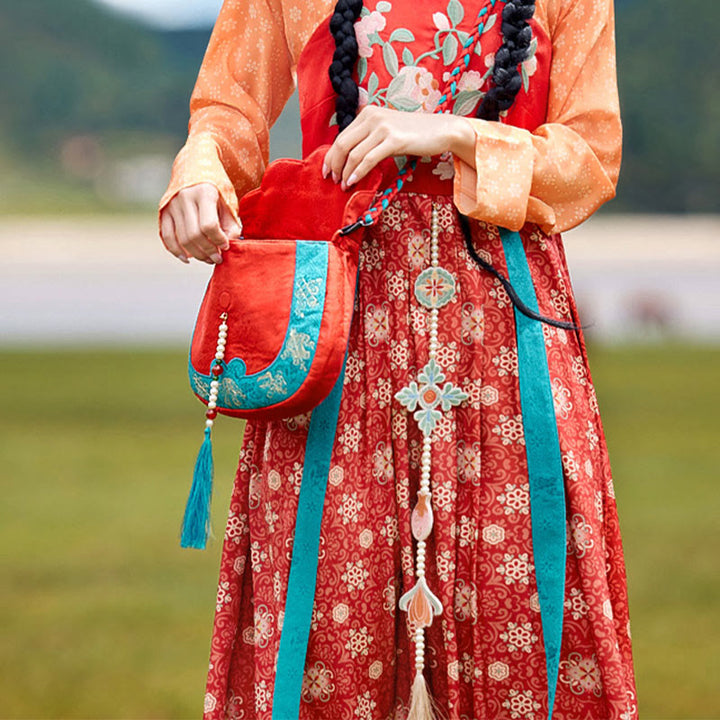 Buddha Stones Ethnic Style Su Embroidery Journey Shopping Shoulder Bag Handbag Crossbody Bag - image 4