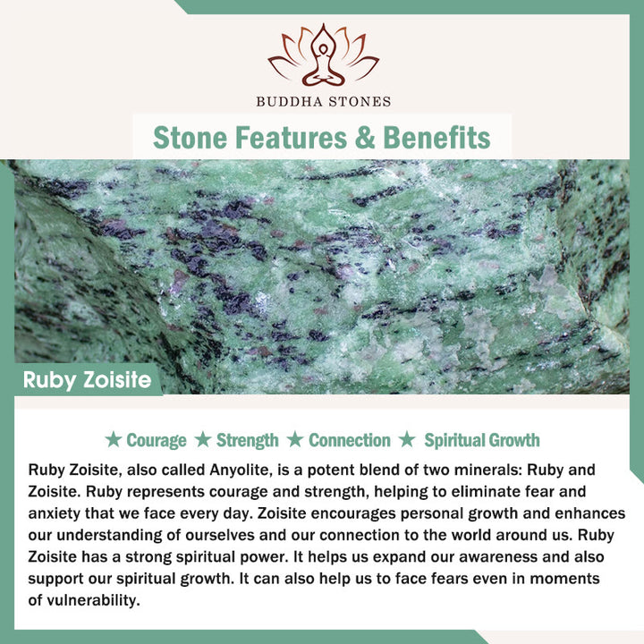Buddha Stones Ruby Zoisite Connection Bracelet - image 5