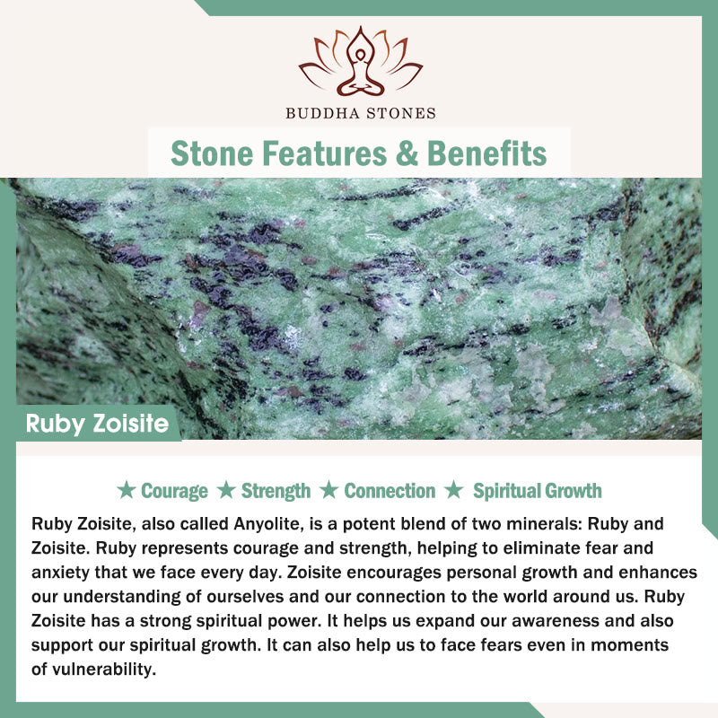 Buddha Stones Ruby Zoisite Connection Bracelet - image 6