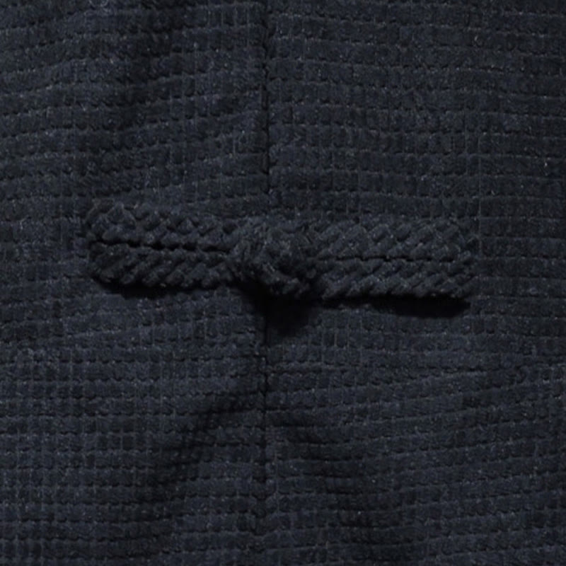 Buddha Stones Men's Frog-Button Tang Suit Corduroy Cotton Embroidery Long Jacket Shirt With Pockets - image 10