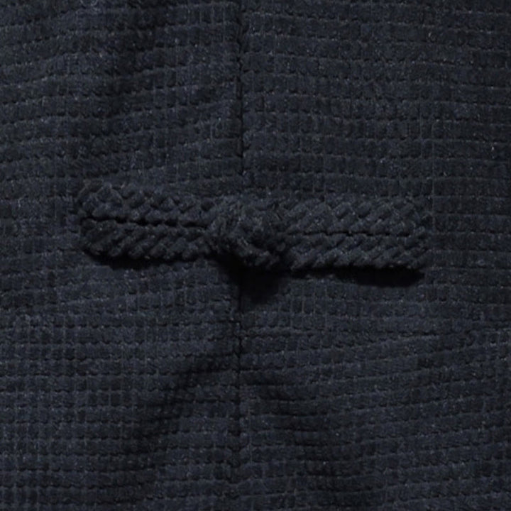 Buddha Stones Men's Frog-Button Tang Suit Corduroy Cotton Embroidery Long Jacket Shirt With Pockets - image 10