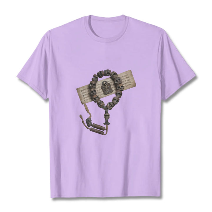 Buddha Stones Tibetan The Lord Of The Corpse Forest Beads Pattern Tee T-shirt - Plum - 2XL - image 17