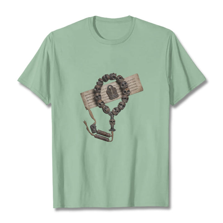 Buddha Stones Tibetan The Lord Of The Corpse Forest Beads Pattern Tee T-shirt - Pale Green - 2XL - image 15