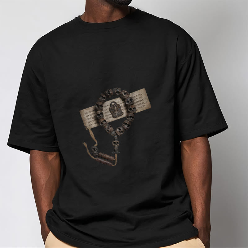 Buddha Stones Tibetan The Lord Of The Corpse Forest Beads Pattern Tee T-shirt - image 9