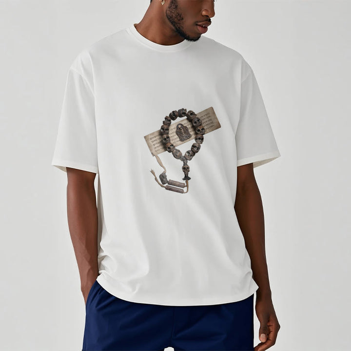 Buddha Stones Tibetan The Lord Of The Corpse Forest Beads Pattern Tee T-shirt - image 2