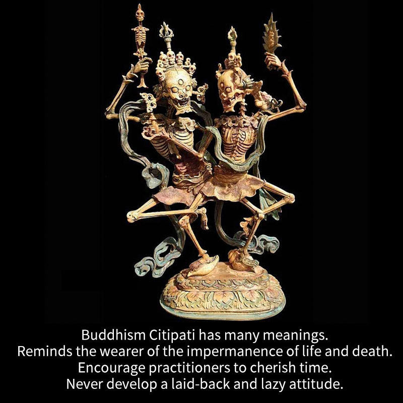 Buddha Stones Tibetan The Lord Of The Corpse Forest Skulls Pendant Clouds Design Tee T-shirt - image 5