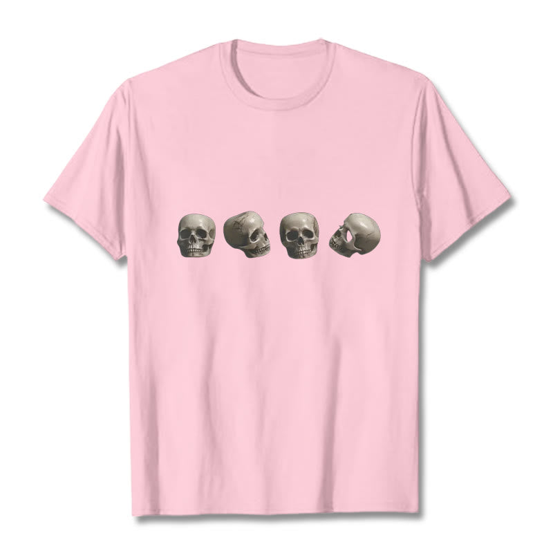 Buddha Stones Tibetan The Lord Of The Corpse Forest Skulls Pattern Tee T-shirt - Light Pink - 2XL - image 13