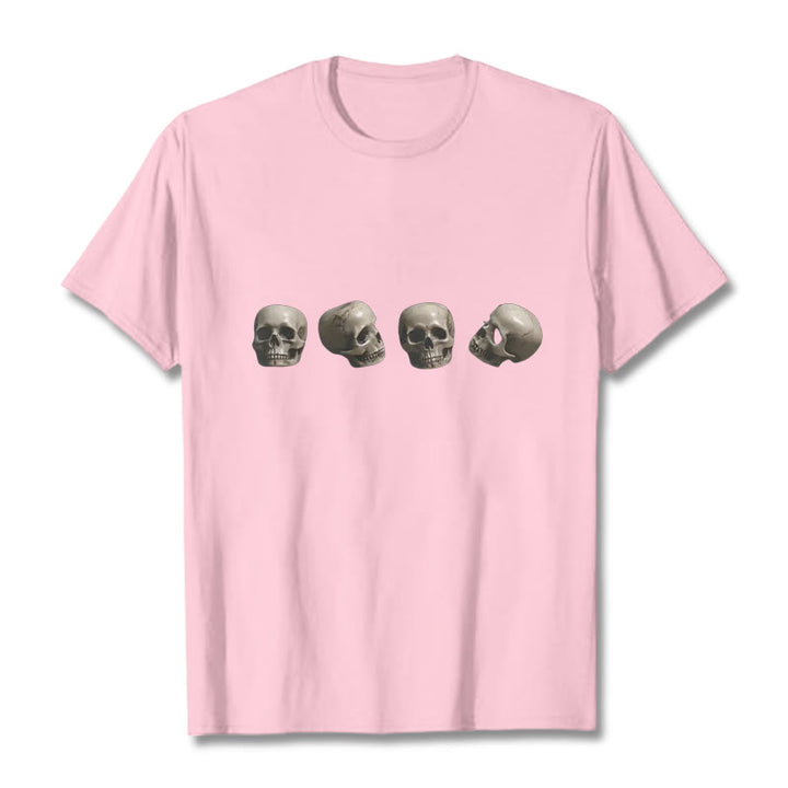 Buddha Stones Tibetan The Lord Of The Corpse Forest Skulls Pattern Tee T-shirt - Light Pink - 2XL - image 13