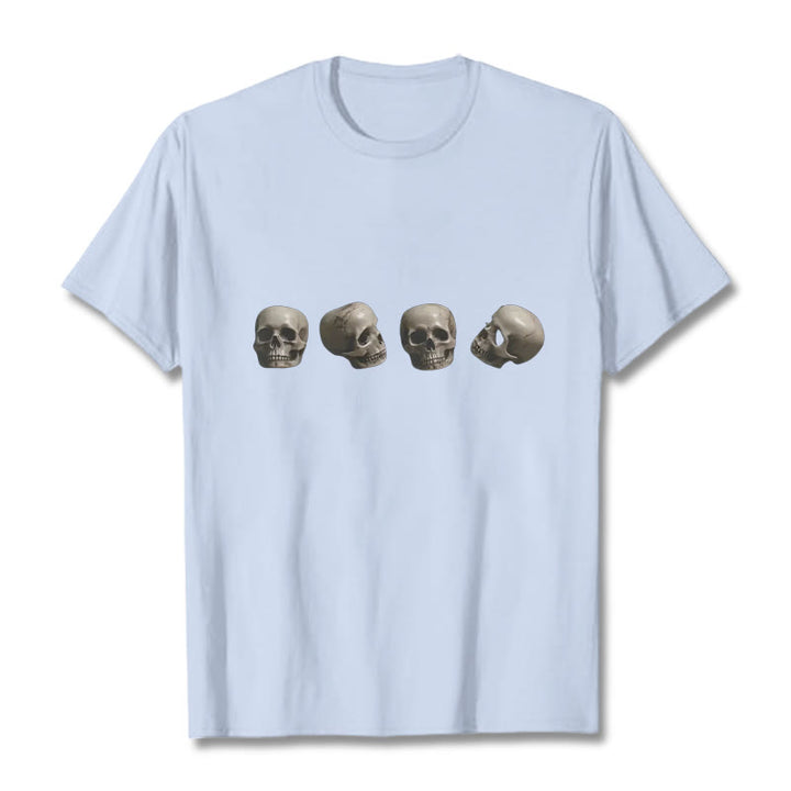 Buddha Stones Tibetan The Lord Of The Corpse Forest Skulls Pattern Tee T-shirt - Light Cyan - 2XL - image 12