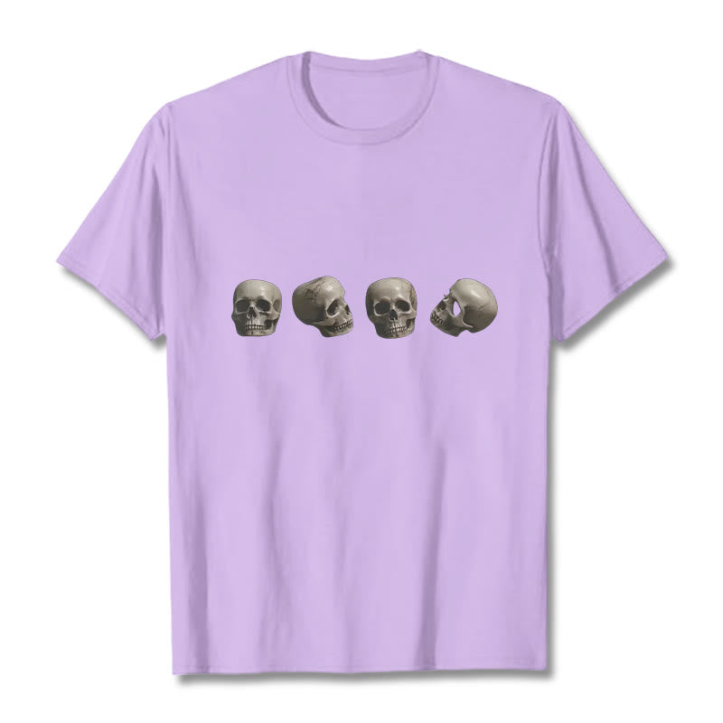 Buddha Stones Tibetan The Lord Of The Corpse Forest Skulls Pattern Tee T-shirt - Plum - 2XL - image 17