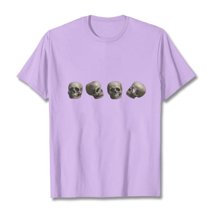 Buddha Stones Tibetan The Lord Of The Corpse Forest Skulls Pattern Tee T-shirt - Plum - 2XL - image 17