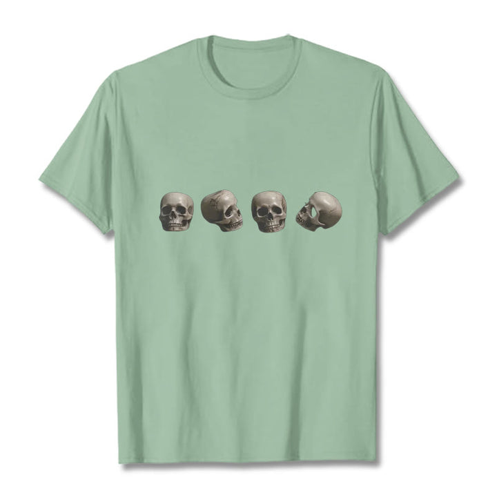 Buddha Stones Tibetan The Lord Of The Corpse Forest Skulls Pattern Tee T-shirt - Pale Green - 2XL - image 15