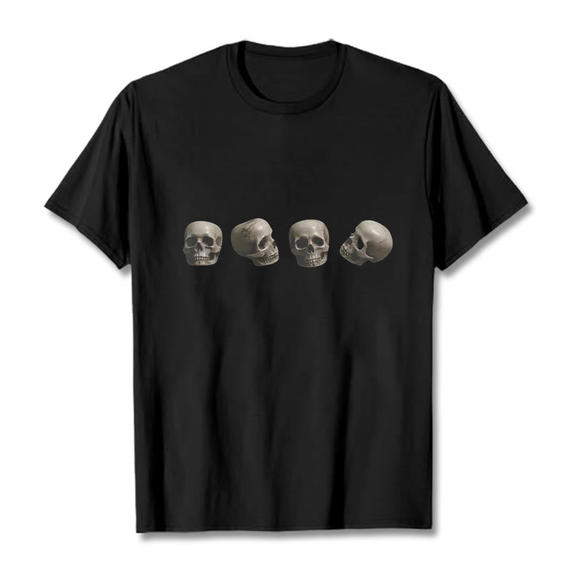 Buddha Stones Tibetan The Lord Of The Corpse Forest Skulls Pattern Tee T-shirt - Black - 2XL - image 0