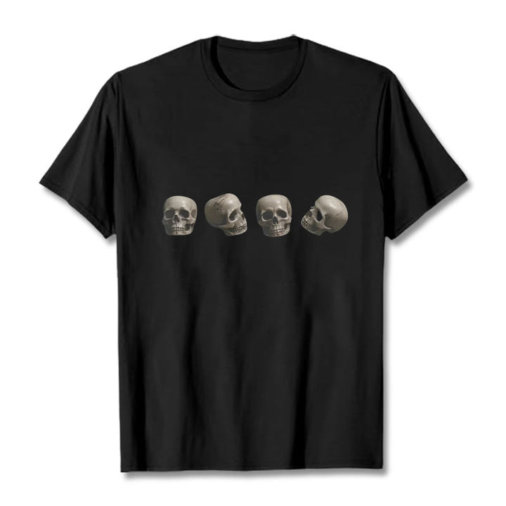 Buddha Stones Tibetan The Lord Of The Corpse Forest Skulls Pattern Tee T-shirt - Black - 2XL - image 0