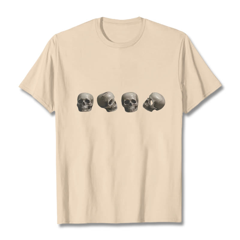 Buddha Stones Tibetan The Lord Of The Corpse Forest Skulls Pattern Tee T-shirt - Bisque - 2XL - image 19