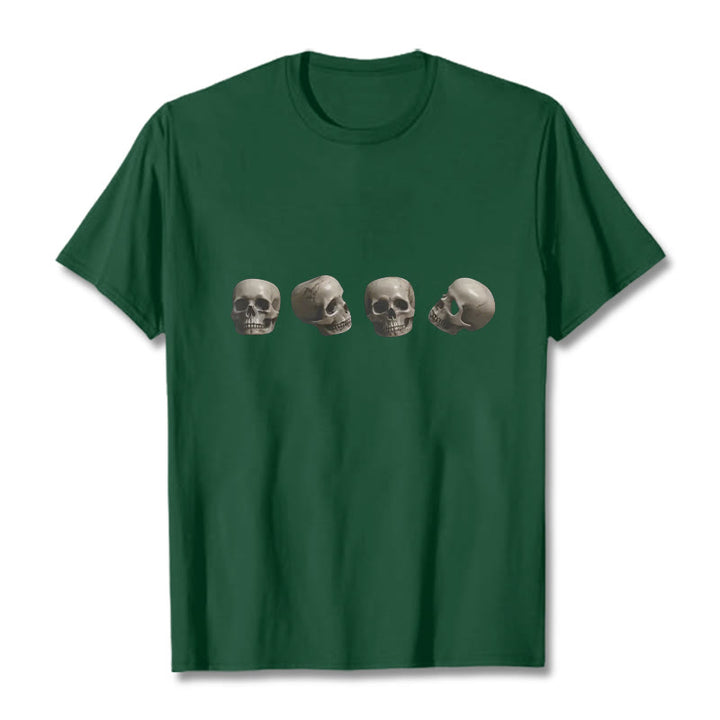 Buddha Stones Tibetan The Lord Of The Corpse Forest Skulls Pattern Tee T-shirt - Forest Green - 2XL - image 7