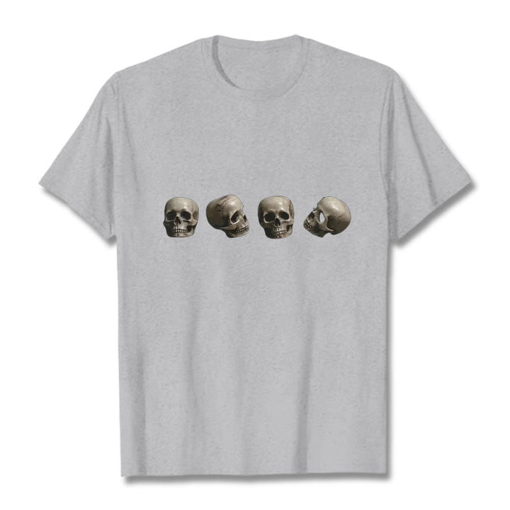Buddha Stones Tibetan The Lord Of The Corpse Forest Skulls Pattern Tee T-shirt - Light Grey - 2XL - image 21