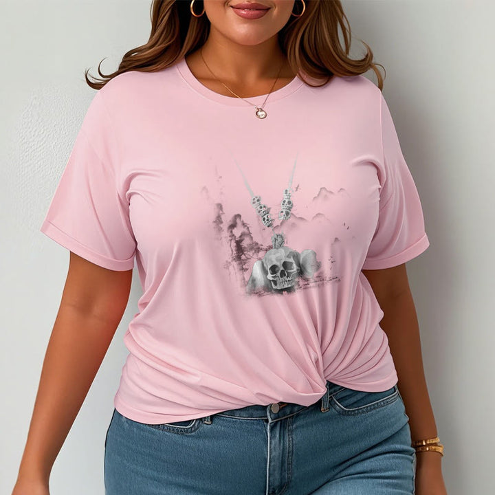 Buddha Stones Tibetan The Lord Of The Corpse Forest Skulls Pendant Clouds Design Tee T-shirt - image 14
