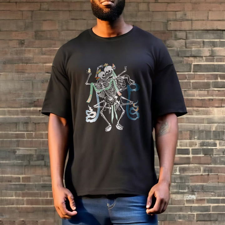 Buddha Stones Tibetan The Lord Of The Corpse Forest Design Tee T-shirt - image 2