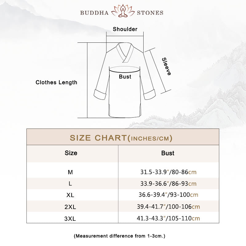 Buddha Stones Meditation Prayer V-neck Design Cotton Linen Spiritual Zen Practice Yoga Clothing Men's Set - image 4