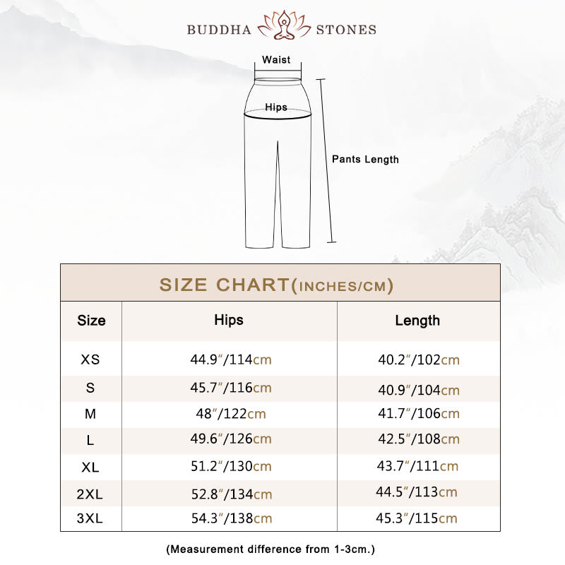 Buddha Stones Summer Elastic Waist Tai Chi Qigong Practice Cotton Linen Unisex Pants - image 5
