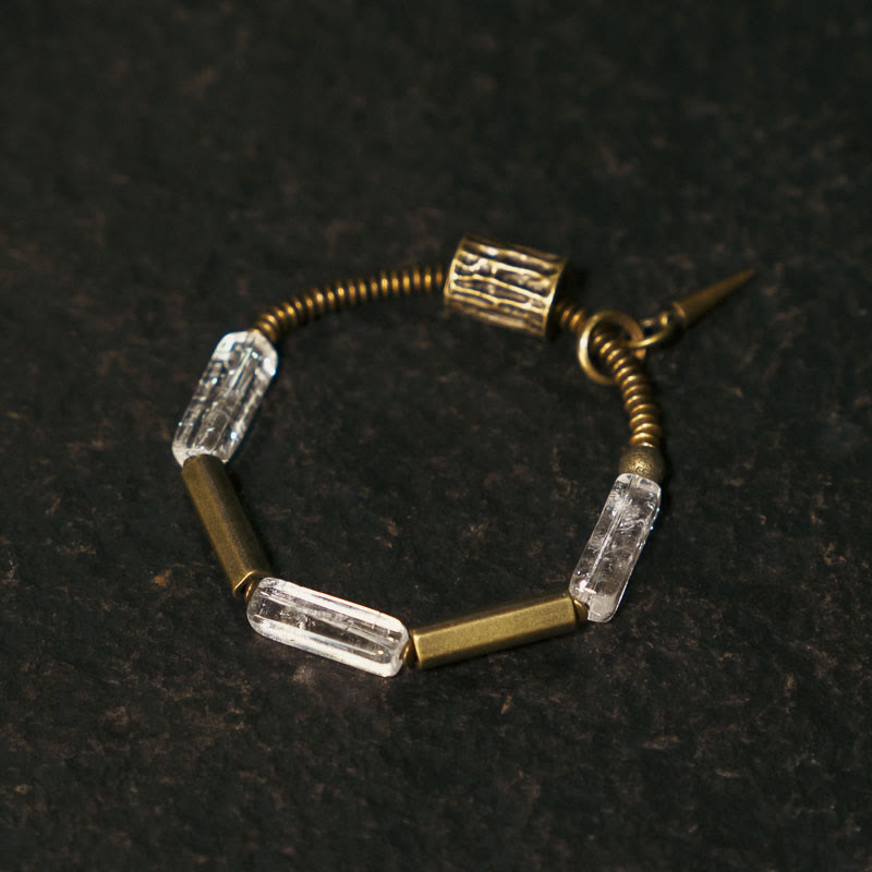 Buddha Stones Copper Square White Crystal Luck Bracelet - image 2