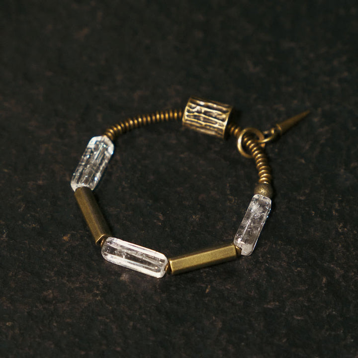 Buddha Stones Copper Square White Crystal Luck Bracelet - image 2