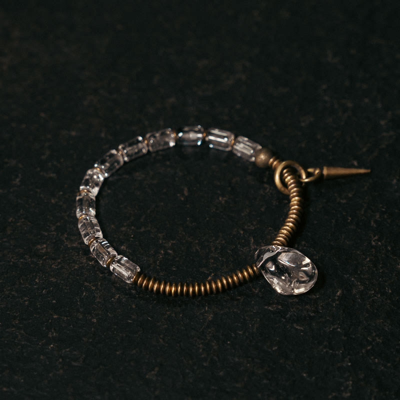 Buddha Stones Copper White Crystal Luck Bracelet - image 1
