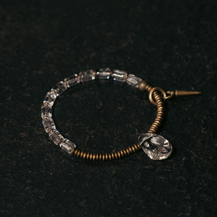 Buddha Stones Copper White Crystal Luck Bracelet - image 1