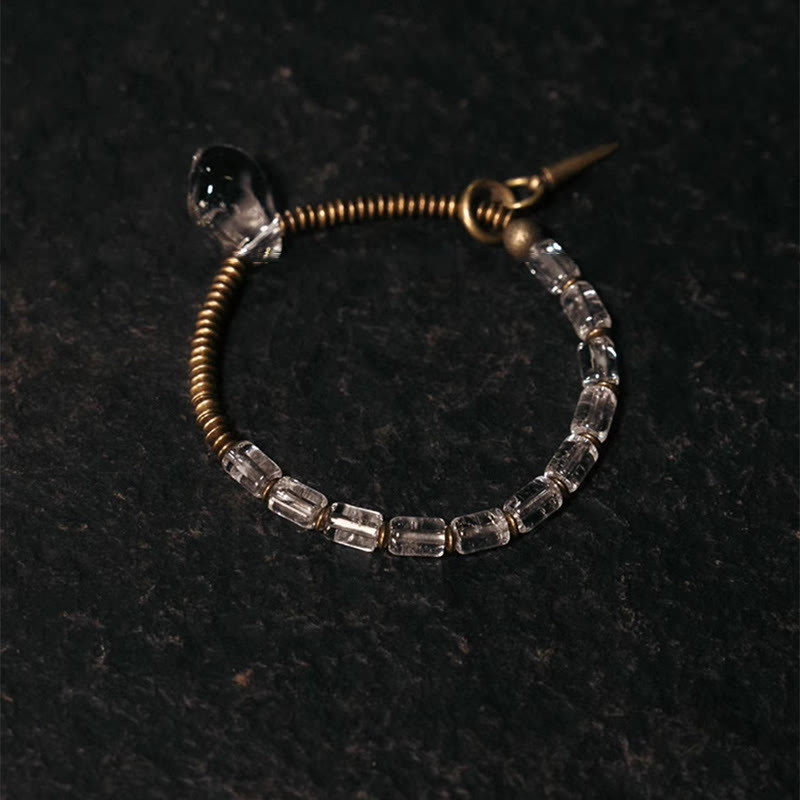 Buddha Stones Copper White Crystal Luck Bracelet - Copper White Crystal: (Wrist Circumference 17-17.5cm) - image 0