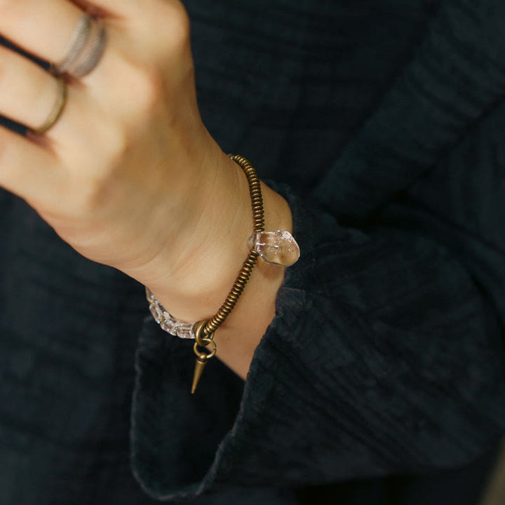 Buddha Stones Copper White Crystal Luck Bracelet - image 8