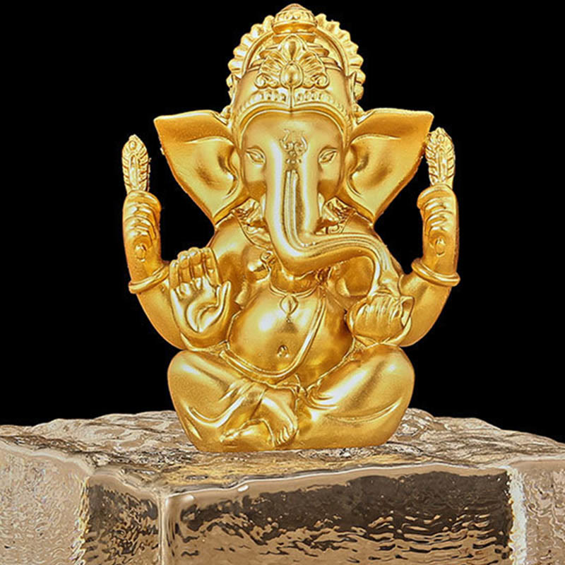 Buddha Stones Ganesh Ganpati Elephant Statue Transformation Home Resin Decoration - image 2