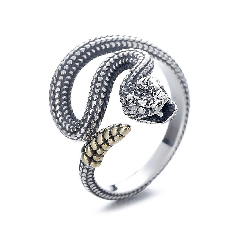 Buddha Stones 925 Sterling Silver Year Of The Snake Calm Balance Adjustable Ring - image 4